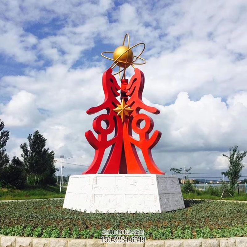 科技之星雕塑標志精選，街頭藝術(shù)，公園不銹鋼科技之星雕塑承接