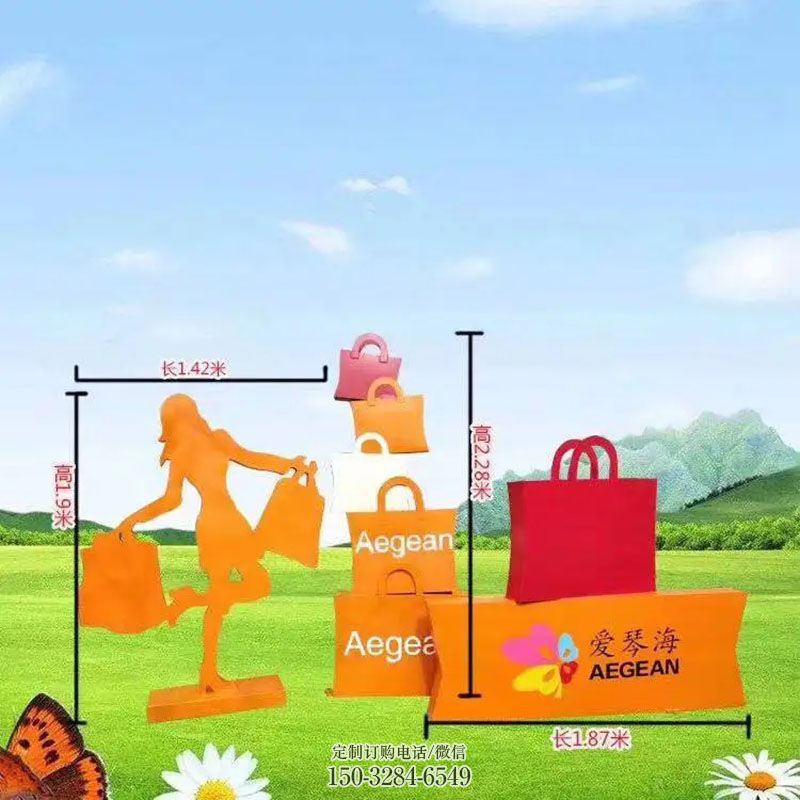 小購物人雕塑生產(chǎn)商，街頭藝術(shù)，藝術(shù)不銹鋼購物人雕塑精選
