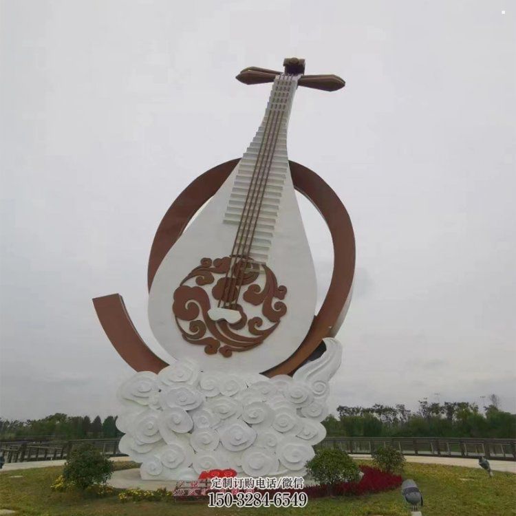 提琴系列雕塑，城市裝飾，彩色烤漆提琴雕塑優(yōu)選